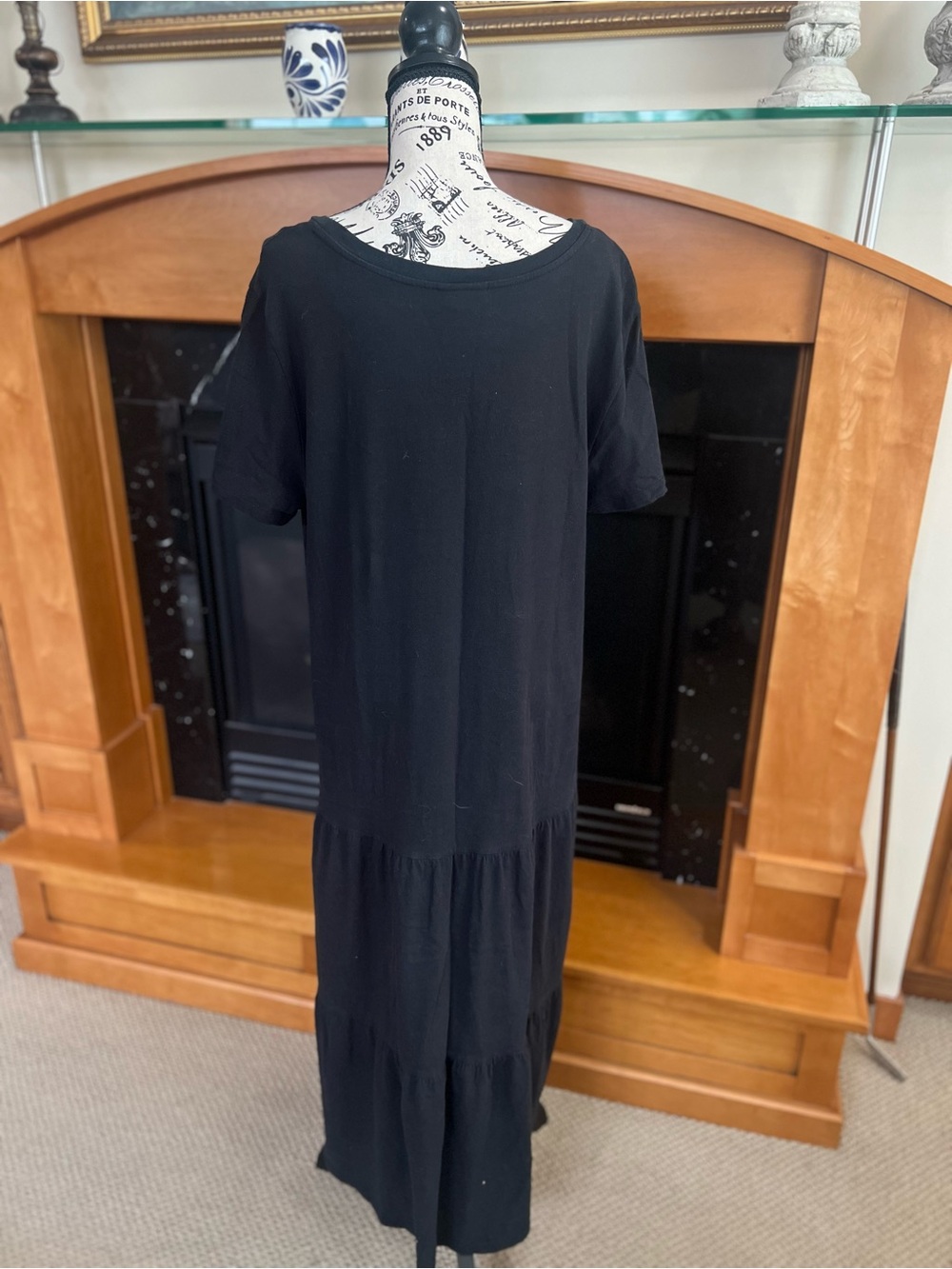 Farm Rio Tiered T‑Shirt Dress with Colorful 'Dress in Happiness' Graphic - Picture 3 of 9